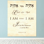 Exodus 3 Vers 14 Ich bin derjenige, der ich Pergam Leinwanddruck (Insitu (Holzboden))