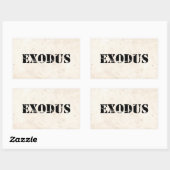 Exodus 4 rechteckiger aufkleber (Blatt)