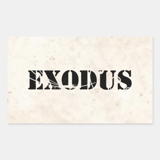 Exodus 4 rechteckiger aufkleber (Vorderseite)
