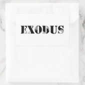 Exodus 5 rechteckiger aufkleber (Tasche)