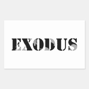 Exodus 5 rechteckiger aufkleber