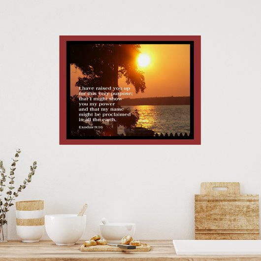 Exodus 9:16 GROSSER POSTER (Küche)