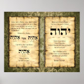 Exodus Ehyeh Asher Ehyeh Name Gottes Canvas Print Poster (Vorne)