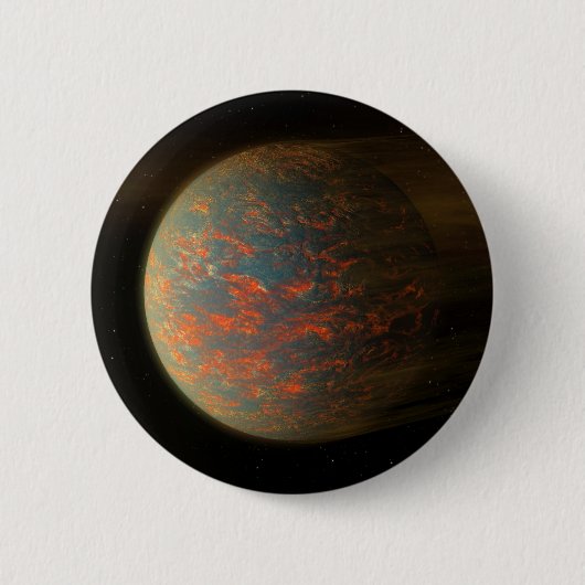 Exoplanet 55 Cancri E und seine geschmolzene Oberf Button (Vorderseite)