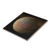 Exoplanet 55 Cancri E und seine geschmolzene Oberf Fliese (Seite)