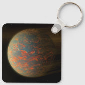Exoplanet 55 Cancri E und seine geschmolzene Oberf Schlüsselanhänger (Rückseite)