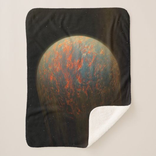 Exoplanet 55 Cancri E und seine geschmolzene Oberf Sherpadecke (Vorderseite)