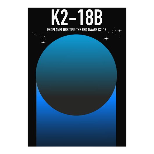 Exoplanet K2-18b Fotodruck (Vorne)
