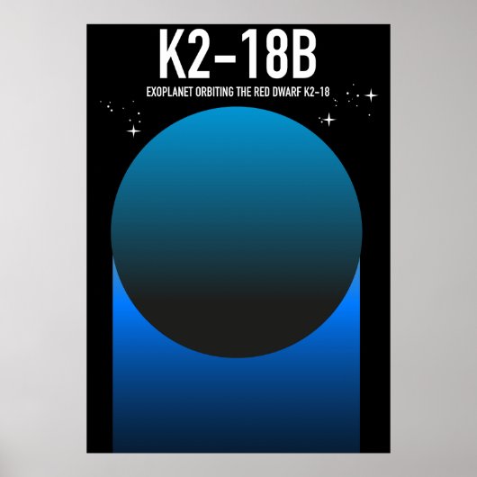 Exoplanet K2-18b Poster (Vorne)