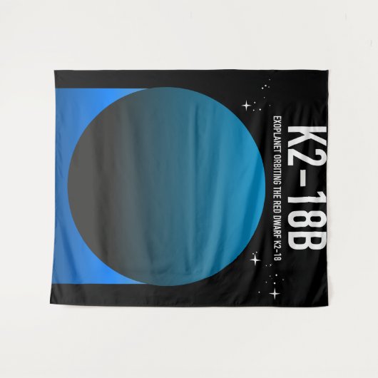 Exoplanet K2-18b Wandteppich (Vorderseite (Horizontal))