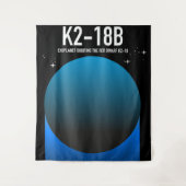 Exoplanet K2-18b Wandteppich (Vorderseite)