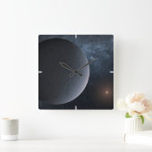 Exoplanet Ogle-2016-Blg-1195lb Orbits a Small Star Quadratische Wanduhr (Zuhause)