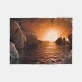 Exoplanet Trappist-1f von der Icy Night Seite. Fleecedecke (Vorderseite (Horizontal))