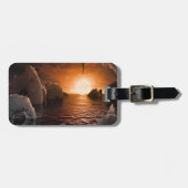 Exoplanet Trappist-1f von der Icy Night Seite. Gepäckanhänger (Vorderseite horizontal)