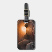 Exoplanet Trappist-1f von der Icy Night Seite. Gepäckanhänger (Vorderseite vertikal)