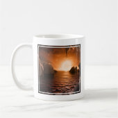 Exoplanet Trappist-1f von der Icy Night Seite. Kaffeetasse (Links)