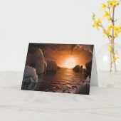 Exoplanet Trappist-1f von der Icy Night Seite. Karte (Gelbe Blume)