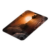 Exoplanet Trappist-1f von der Icy Night Seite. Magnet (Linke Seite)