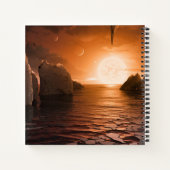 Exoplanet Trappist-1f von der Icy Night Seite. Notizblock (Rückseite)