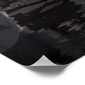 Exoplanet Trappist-1f von der Icy Night Seite. Poster (Ecke)