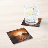 Exoplanet Trappist-1f von der Icy Night Seite. Rechteckiger Pappuntersetzer (Vor Ort)