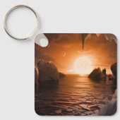 Exoplanet Trappist-1f von der Icy Night Seite. Schlüsselanhänger (Vorderseite)
