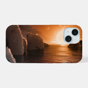 Exoplanet Trappist-1f von seiner eisigen Nachtseit iPhone 15 Hülle