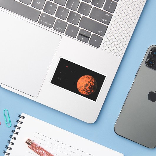 Exoplanet UCF-1.01 Orbit eines Sterns namens GJ 43 Aufkleber (Laptop mit iPhone)