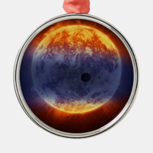 Exoplanet-Wolke GJ 3470b Ornament Aus Metall (Vorne)