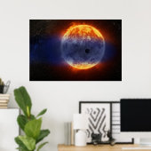 Exoplanet-Wolke GJ 3470b Poster (Heimbüro)