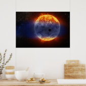 Exoplanet-Wolke GJ 3470b Poster (Küche)