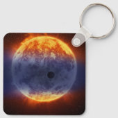 Exoplanet-Wolke GJ 3470b Schlüsselanhänger (Rückseite)
