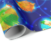 Exoplaneten Geschenkpapier (Rolleneckpunkt)