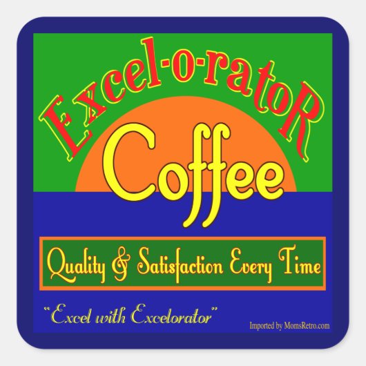 Exorator Coffee Retro Crate Art Sticker (Vorderseite)