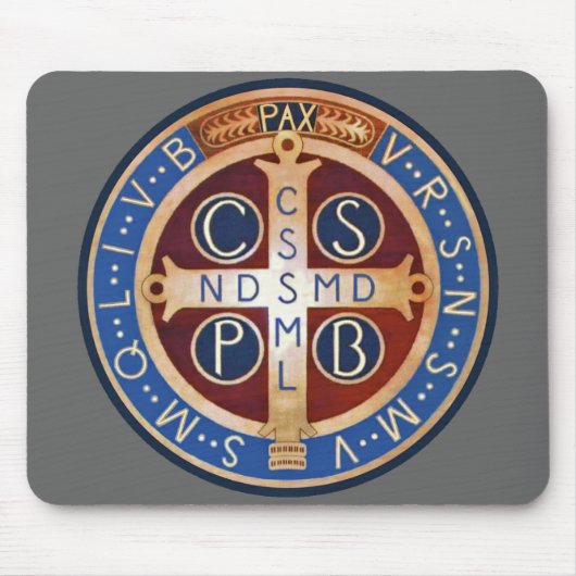 Exorzismus-Medaillen-Mausunterlage St. Benedict Mousepad (Vorne)