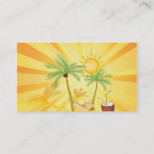 EXOT-Vektor-Graphics TROPICAL SOMMER PALM TREES Visitenkarte (Rückseite)