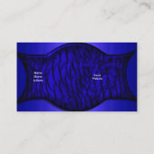 Exotic African Rich Blue Business Card Visitenkarte (Rückseite)