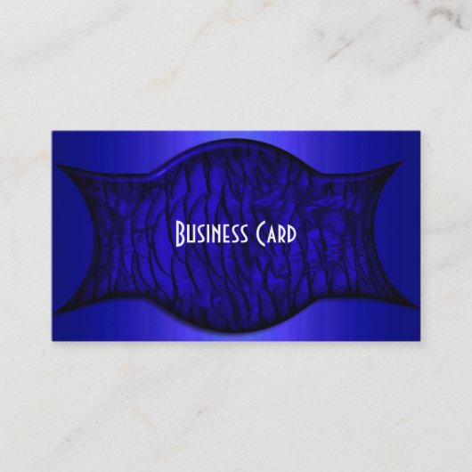 Exotic African Rich Blue Business Card Visitenkarte (Vorderseite)