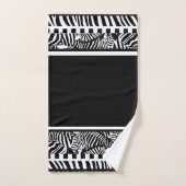 Exotic Animal Black and White Zebra Print Totuch Badhandtuch Set (Handtuch)