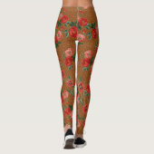 Exotic Animal Leopard drucken beleidigende rote Bl Leggings (Rückseite)