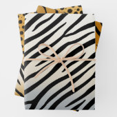 Exotic Animal Print Collection Zebra Tiger Cheetah Geschenkpapier Set (Beispiel)