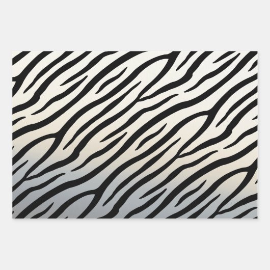 Exotic Animal Print Collection Zebra Tiger Cheetah Geschenkpapier Set (Vorderseite)