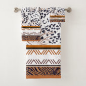 Exotic Animal Prints Brown, Rust, Black Graphics Badhandtuch Set (Insitu)
