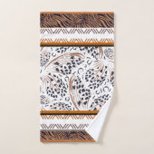 Exotic Animal Prints Brown, Rust, Black Graphics Badhandtuch Set (Handtuch)