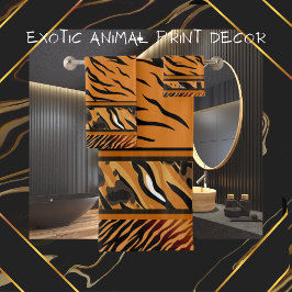 Exotic Animal Tiger Strips Tierdruckhandtuch Badhandtuch Set