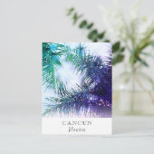*~* Exotic AP25 Palm Leaf Personalize - Travel Postkarte (Stehend Vorderseite)
