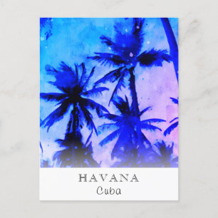 *~* Exotic AP25 Personalize Travel * Palm Blätter Postkarte