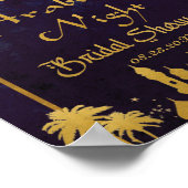 Exotic Arabian Nights Lamp Brautparty Willkommen Poster (Ecke)