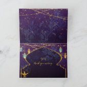 Exotic Arabian Nights Lanterns Camels Lamp Dankeskarte (Innenseite)