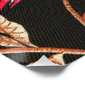 Exotic Asian Birds And Flowers Embroidery Poster (Ecke)